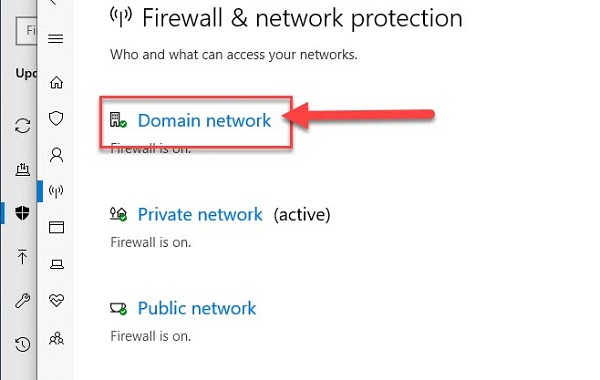 Chọn Domain network
