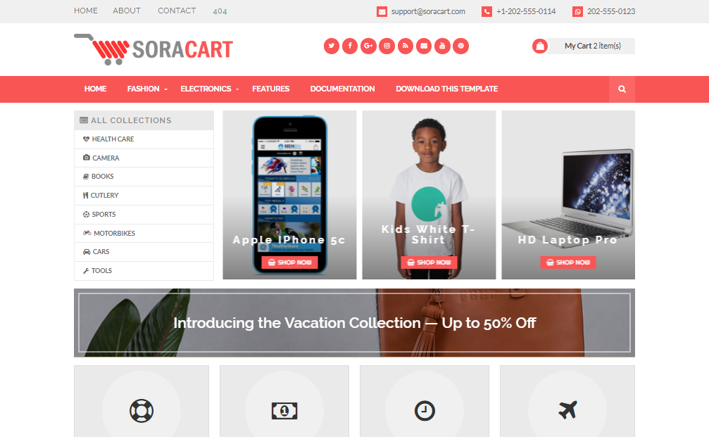 Template blogspot bán hàng chuyên nghiệp free SoraCart