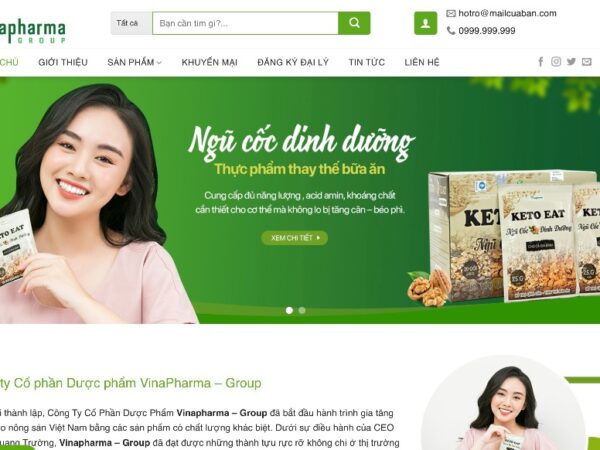 Giao diện website wordpress dược phẩm MTP22