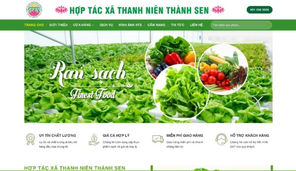 Web bán thực phẩm sạch đẹp và tinh tế MTP08