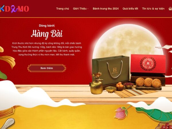 Giao diện bán hàng bánh trung thu MTP07