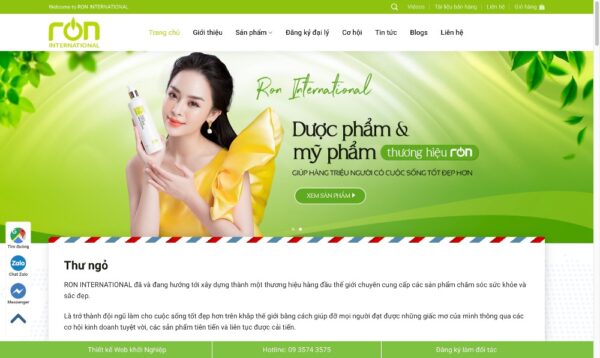 Web giao diện bán mỹ phẩm đẹp và tinh tế MMP01