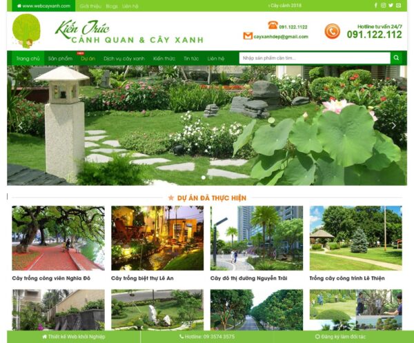 Mẫu giao diện web cung cấp cây cảnh MCC04