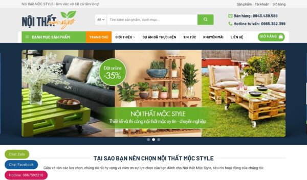 Giao diện website bán nội thất chuẩn SEO, tăng doanh thu hiệu quả MNT60