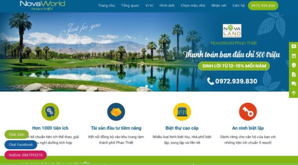 Giao diện website bất động sản hoàn hảo cho các dự án cao cấp MBDS35