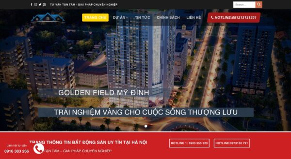 Giao diện website bất động sản tối ưu seo, đưa doanh nghiệp lên top google MBDS62