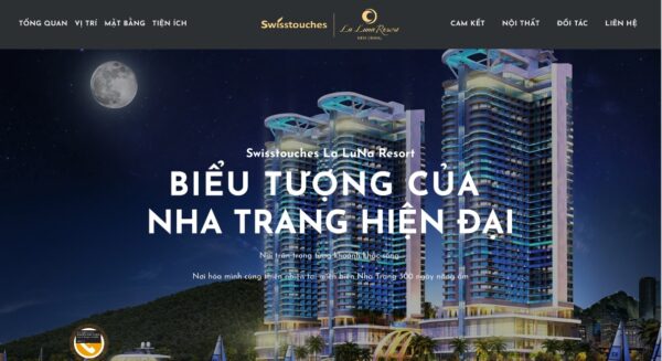 Giao diện website dự án bất động sản tối ưu hóa tốc độ tải trang MBDS54