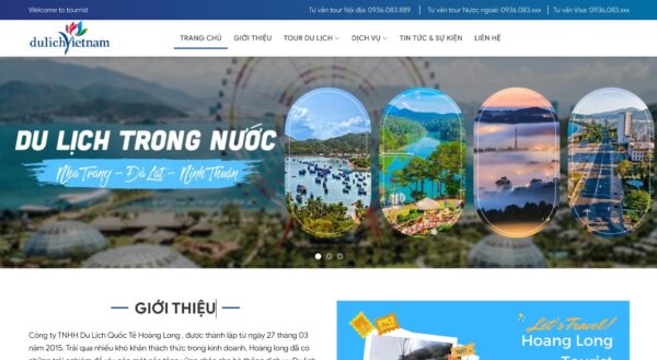 Giao diện website du lịch chuẩn seo, đưa doanh nghiệp lên google MDL01