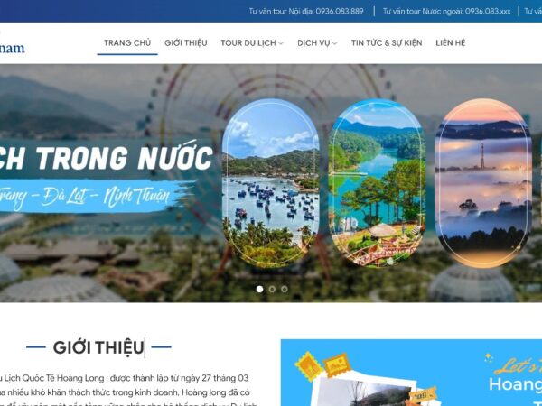 Giao diện website du lịch chuẩn seo, đưa doanh nghiệp lên google MDL01