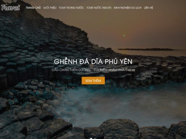 Giao diện website du lịch hiện đại với thiết kế tương tác cao MDL18