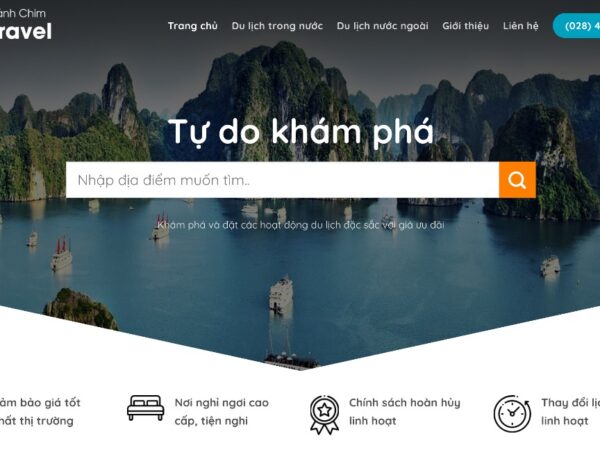 Giao diện website du lịch tùy biến đa năng cho mọi loại hình dịch vụ MDL06