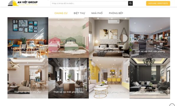 Giao diện website nội thất giúp gia tăng uy tín và thu hút khách hàng MNT05