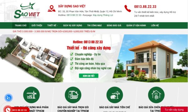 Giao diện website nội thất phù hợp với các công ty thiết kế chuyên nghiệp MNT30