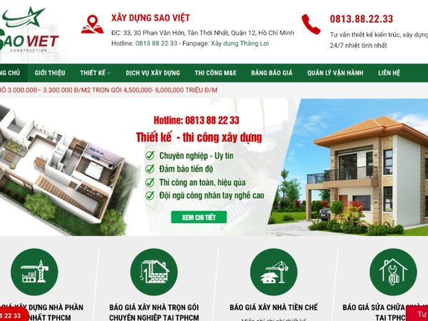 Giao diện website nội thất phù hợp với các công ty thiết kế chuyên nghiệp MNT30