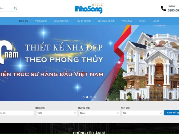 Giao diện website nội thất tích hợp tính năng đặt lịch tư vấn MNT35