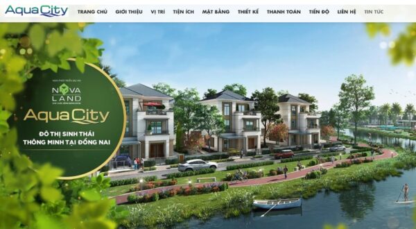 Mẫu web bán Khu đô thị sinh thái Aqua City MBDS15