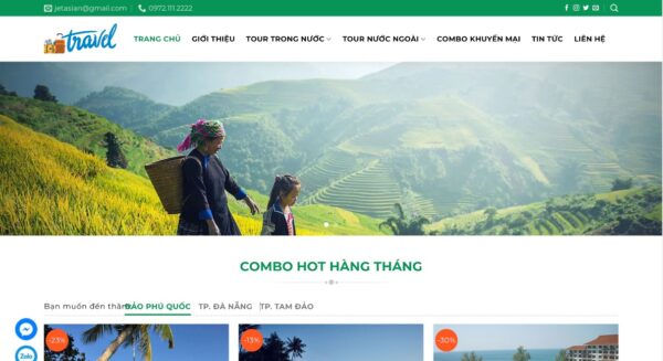 Mẫu giao diện website du lịch độc đáo cho công ty lữ hành MDL09