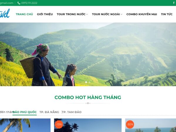 Mẫu giao diện website du lịch độc đáo cho công ty lữ hành MDL09