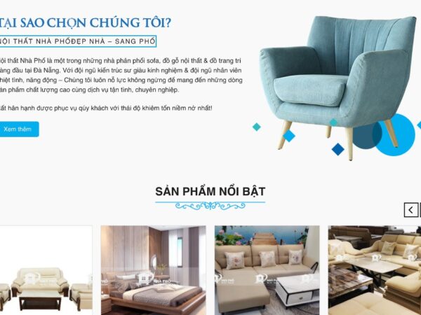 Mẫu giao diện website thiết kế nội thất dành cho các showroom cao cấp MNT29