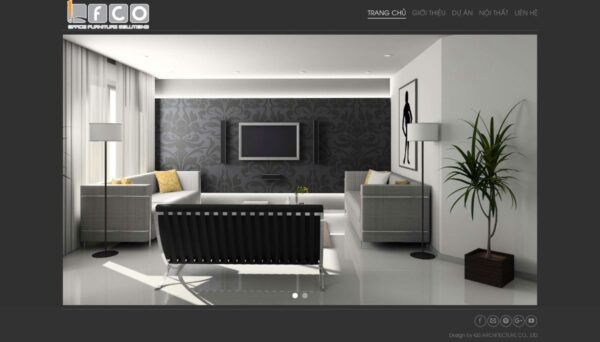 Mẫu giao diện website thiết kế nội thất giúp thể hiện phong cách chuyên nghiệp MNT67