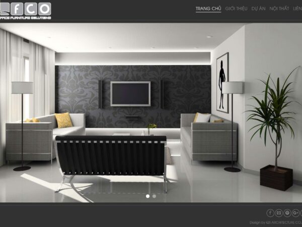 Mẫu giao diện website thiết kế nội thất giúp thể hiện phong cách chuyên nghiệp MNT67