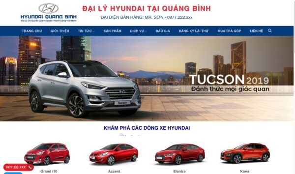 Mẫu giao diện website xe hơi đẹp mắt, tối ưu trải nghiệm MXH02