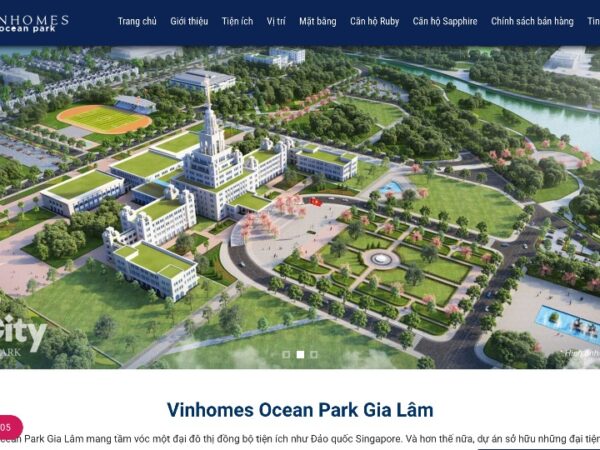 Mẫu web bán dự án Vinhomes Ocean Park Gia Lâm MBDS25