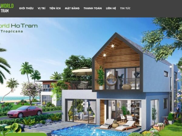 Mẫu web bán dự án tại Novaworld Hồ Tràm MBDS14