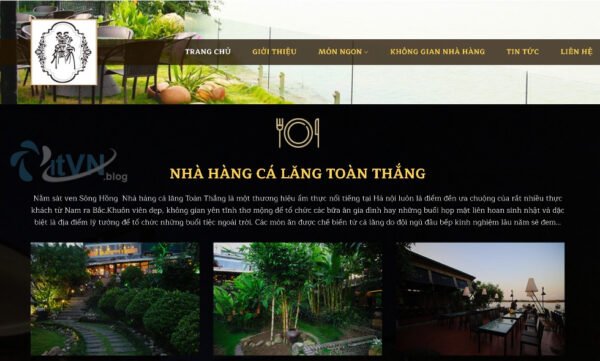 Mẫu web nhà hàng ven sông MNH06