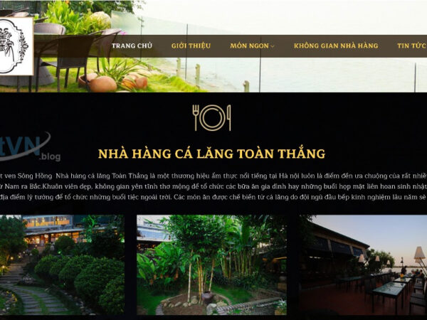 Mẫu web nhà hàng ven sông MNH06