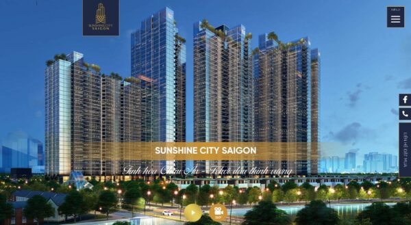 Mẫu website bán dự án Sunshine City Sài Gòn MBDS24