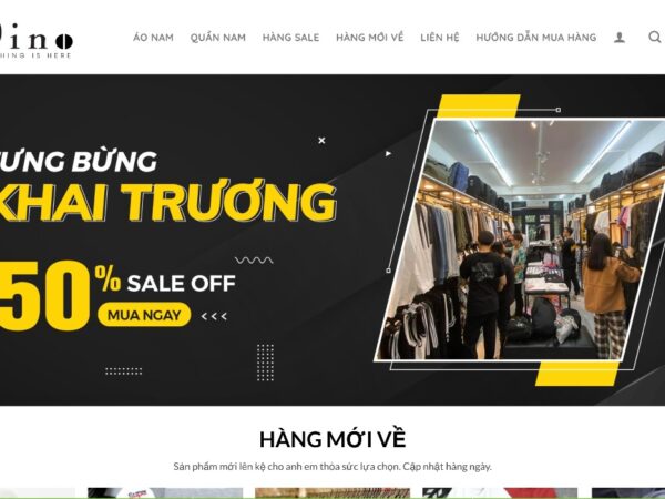 Mẫu website bán thời trang tích hợp giỏ hàng và thanh toán tiện lợi MTT1