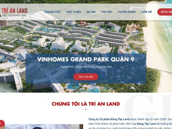 Mẫu website bất động sản dành cho doanh nghiệp MBDS32