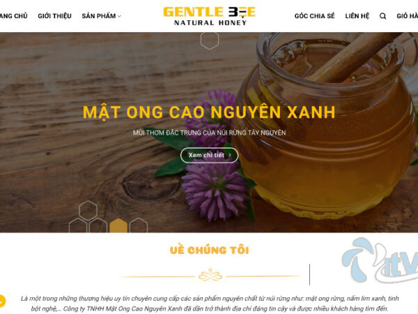 Mẫu website giới thiệu và bán mật ong MTP28