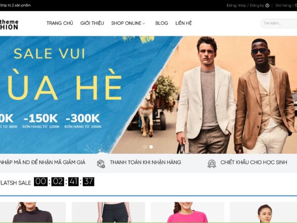 Mẫu website thời trang cao cấp với tích hợp tính năng gợi ý outfit MTT27