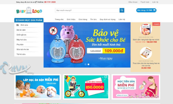 Shop cửa hàng mẹ và bé đơn giản MMB06