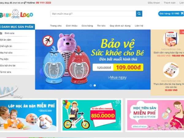 Shop cửa hàng mẹ và bé đơn giản MMB06