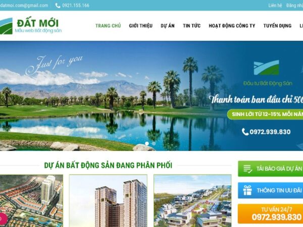 Tăng doanh thu với giao diện website dự án bất động sản thân thiện người dùng MBDS40