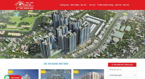 Tạo ấn tượng với giao diện website dự án bất động sản chuyên nghiệp MBDS61