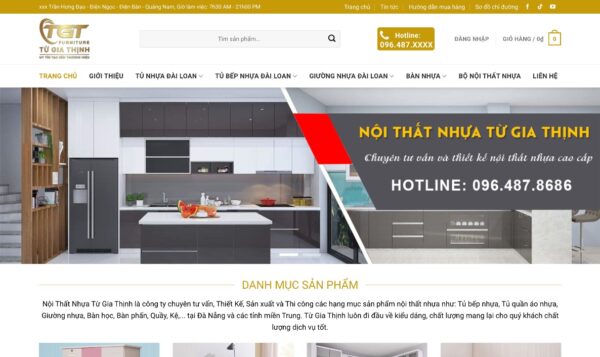 Tối ưu hóa doanh thu với mẫu giao diện website thiết kế nội thất xinh đẹp MNT09