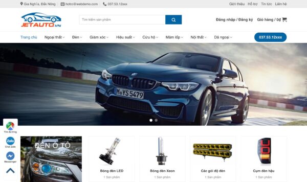 Website bán phụ tùng xe ô tô phong cách chuyên nghiệp MXH04