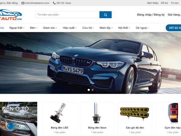 Website bán phụ tùng xe ô tô phong cách chuyên nghiệp MXH04
