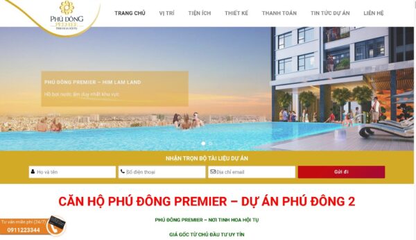 Website dự án bất động sản tối ưu cho chiến lược quảng cáo MBDS44