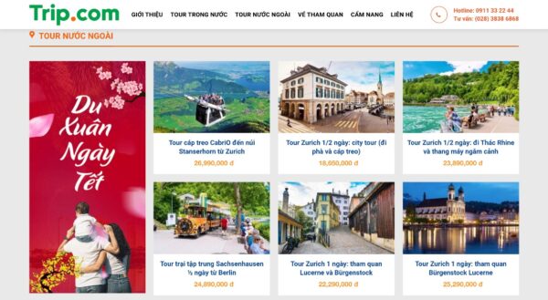 Website du lịch đặt tour tối ưu seo, tăng hiệu quả kinh doanh MDL12