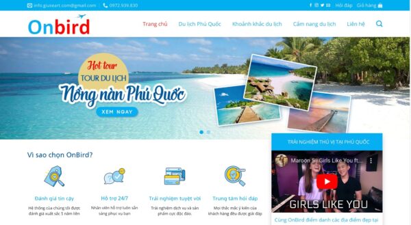 Website du lịch tối ưu trải nghiệm người dùng với tính năng đặt tour nhanh MDL05