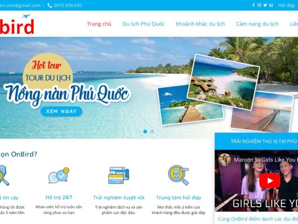 Website du lịch tối ưu trải nghiệm người dùng với tính năng đặt tour nhanh MDL05